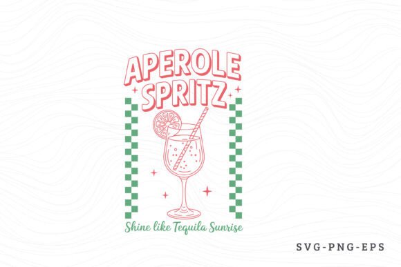 Aperol Spritz Summer Cocktail SVG PNG