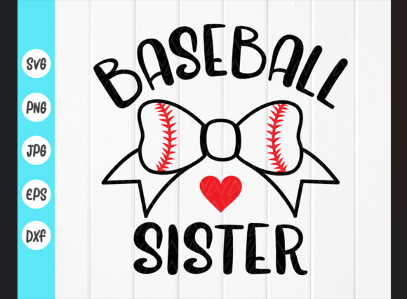 Baseball Sister SVG, Gift for Sister