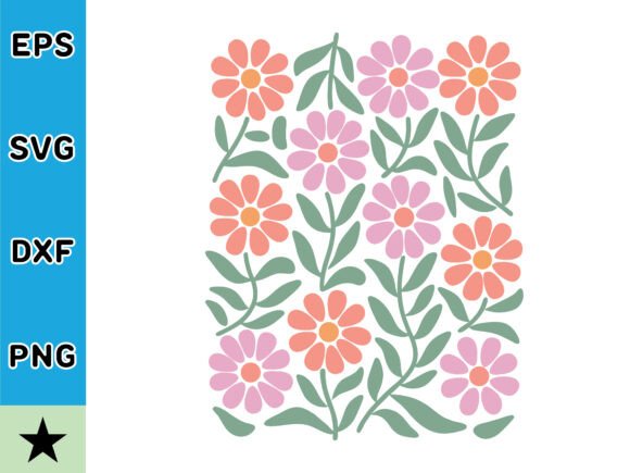 Boho Style Flower SVG Vector