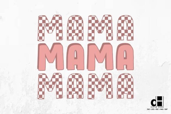 Checkered Mama Motherhood SVG Design