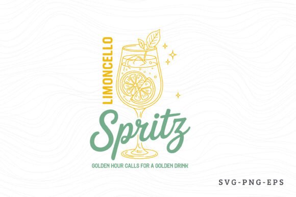 Limoncello Spritz, Summer Cocktail SVG