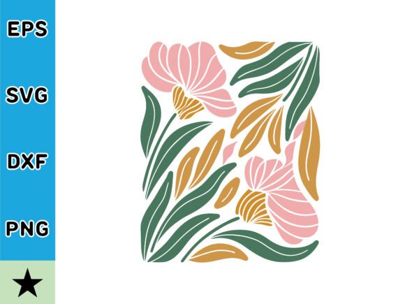 Modern Retro Flower SVG Vector Design