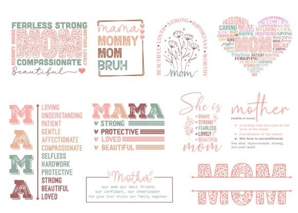 Mother’s Day SVG PNG Design Bundle