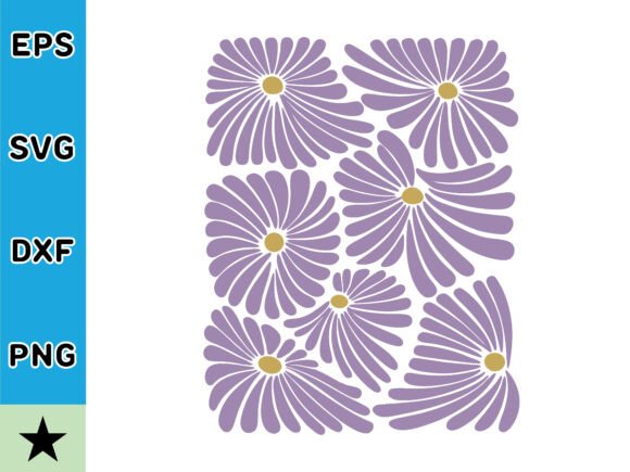 Retro Boho Flower SVG Vector