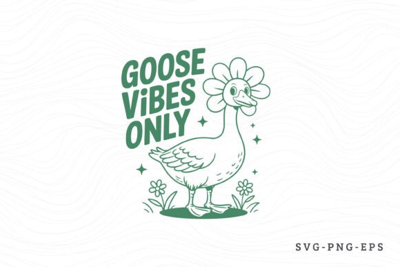 Retro Silly Goose SVG - Goose Vibe Only